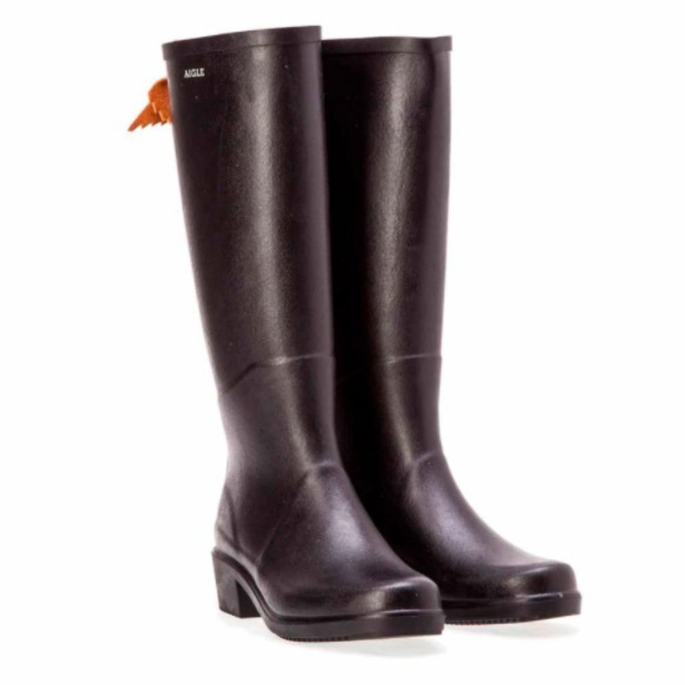 AIGLE Miss Juliette Tall Boots Black-Brown